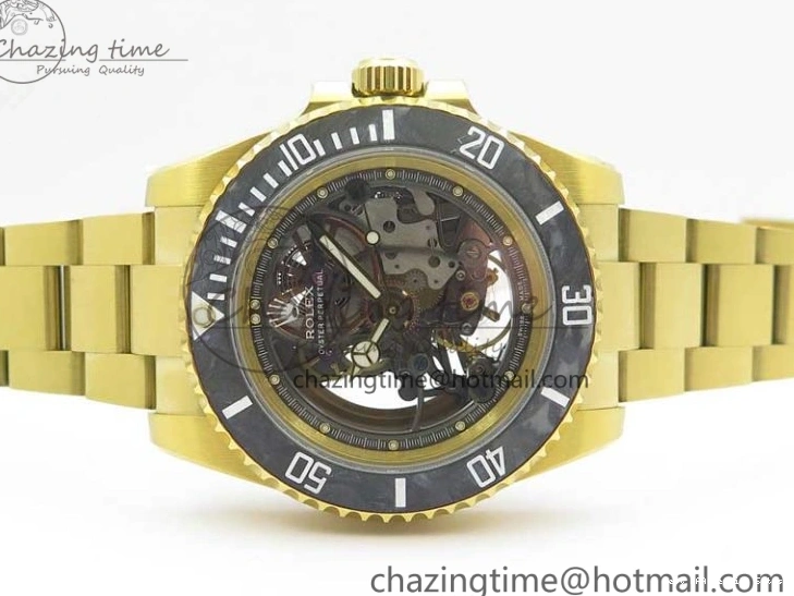 Good Copy Rolex Watches Skeleton Submariner on SA YG Edition Pirlo Project Bracelet Best 2981 YG Andrea VRF Popular 0108